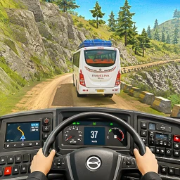 US Highway Bus drive 3D Game